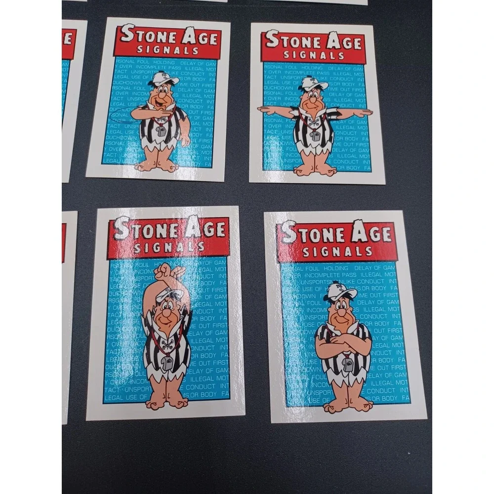 1993 Cardz Flintstones NFL Stone Age Signals Replacement Cards **read